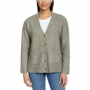 Ella Moss Cardigan Womens XXL Green Excellent V-Neck Button Knit 824-271-CB5